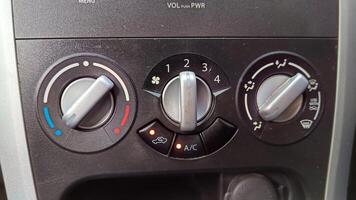 View of car air conditioning panel photo
