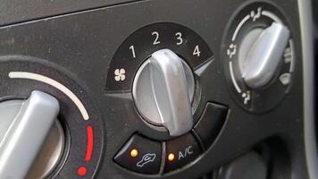 View of car air conditioning panel photo
