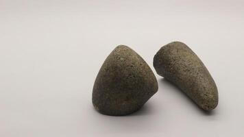 Broken stone grinder photo