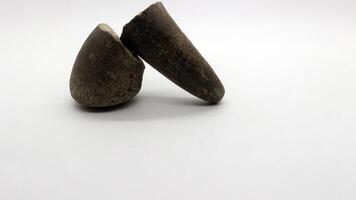 Broken stone grinder photo