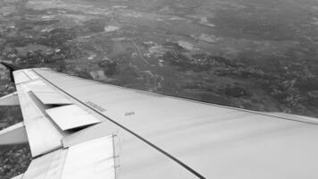 The view outside the plane if you look from the window photo