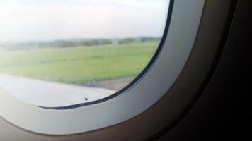 The view outside the plane if you look from the window photo