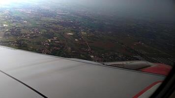 The view outside the plane if you look from the window photo