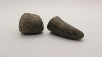 Broken stone grinder photo
