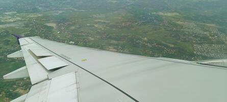 The view outside the plane if you look from the window photo
