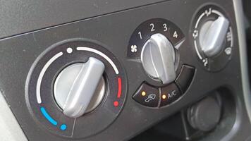 View of car air conditioning panel photo