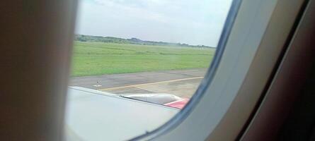 The view outside the plane if you look from the window photo