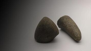 Broken stone grinder photo