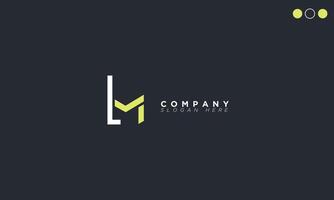 LM Alphabet letters Initials Monogram logo ML, L and M vector