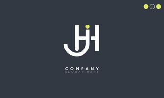 HJ Alphabet letters Initials Monogram logo JH, H and J vector