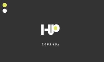 HP Alphabet letters Initials Monogram logo PH, H and P vector