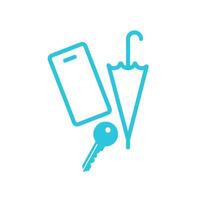 Lost and found items icon. Isolated on white background. From blue icon set. vector