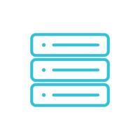 Storage data server icon. Isolated on white background. From blue icon set vector