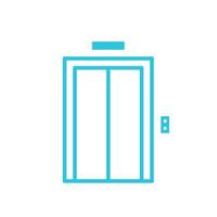 Elevator door, Isolated on white background. From blue icon set. vector