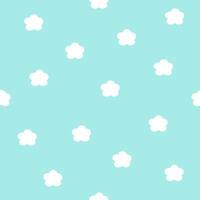White clouds seamless pattern texture vector