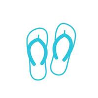 Simple summer flipflops icon, Isolated on white background. From blue icon set. vector