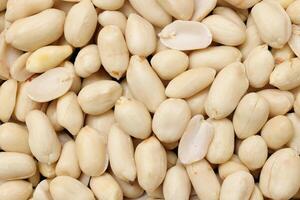 Top view of peanut nut pattern texture background photo
