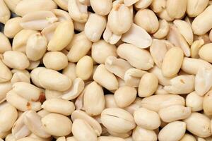 Top view of peanut nut pattern texture background photo