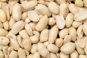 Top view of peanut nut pattern texture background photo