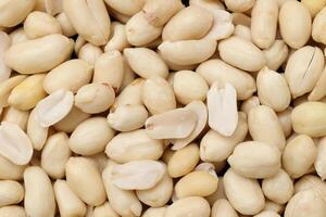 Top view of peanut nut pattern texture background photo