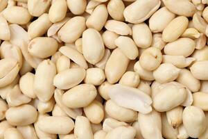 Top view of peanut nut pattern texture background photo
