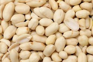Top view of peanut nut pattern texture background photo
