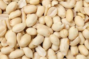 Top view of peanut nut pattern texture background photo