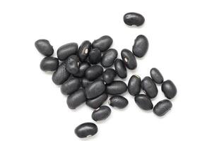 Black beans, top view of black beans seeds background photo