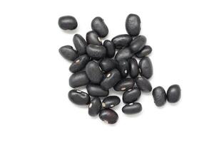 Black beans, top view of black beans seeds background photo
