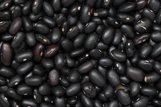 negro frijoles, parte superior ver de negro frijoles semillas antecedentes foto