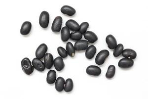 Black beans, top view of black beans seeds background photo