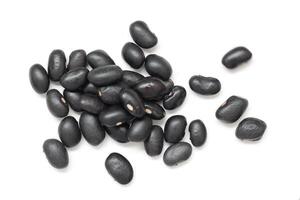 Black beans, top view of black beans seeds background photo