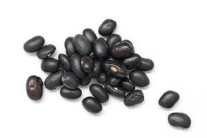 Black beans, top view of black beans seeds background photo
