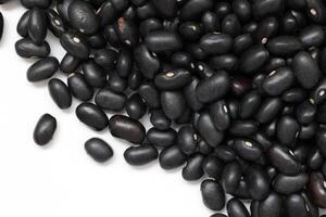 Black beans, top view of black beans seeds background photo