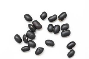 Black beans, top view of black beans seeds background photo