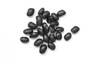 Black beans, top view of black beans seeds background photo