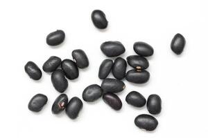 Black beans, top view of black beans seeds background photo