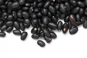 Black beans, top view of black beans seeds background photo