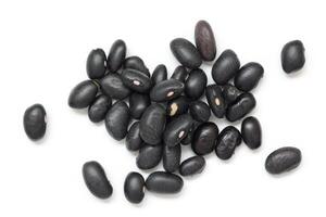 Black beans, top view of black beans seeds background photo