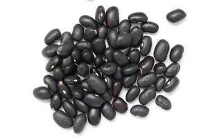 Black beans, top view of black beans seeds background photo