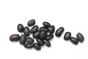 Black beans, top view of black beans seeds background photo