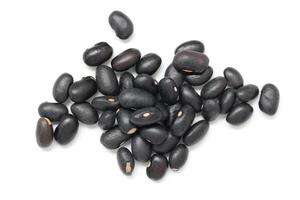 Black beans, top view of black beans seeds background photo