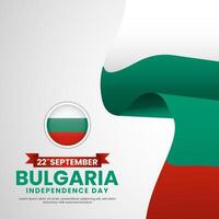 Bulgaria Independence Day September 22th Design background. Template for Poster, Banner, Advertising, Greeting Card or Print Design Element vector