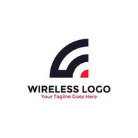 Abstract wireless logo . Signal wave and wifi connection concept. vector