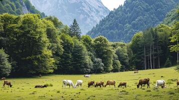 Cows in Green Mountain Valley photo