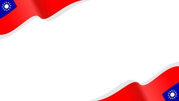 wavy taiwan flag background with copy space for text. taiwan national day vector