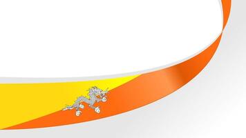 wavy bhutan flag background with copy space for text. bhutan national day vector