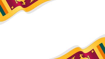 wavy sri lanka flag background with copy space for text. sri lanka independence day vector