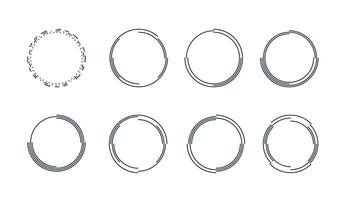 round line with a black color vector