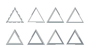 triangle line with a black color vector